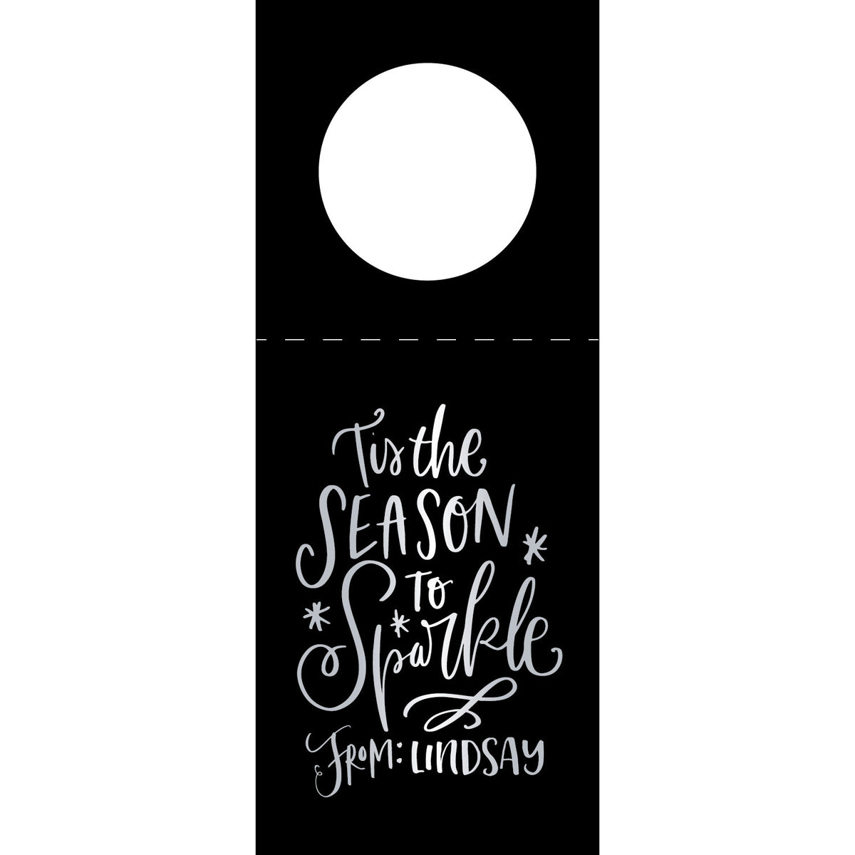 Tis The Reason to Sparkle Wine Tag WT412