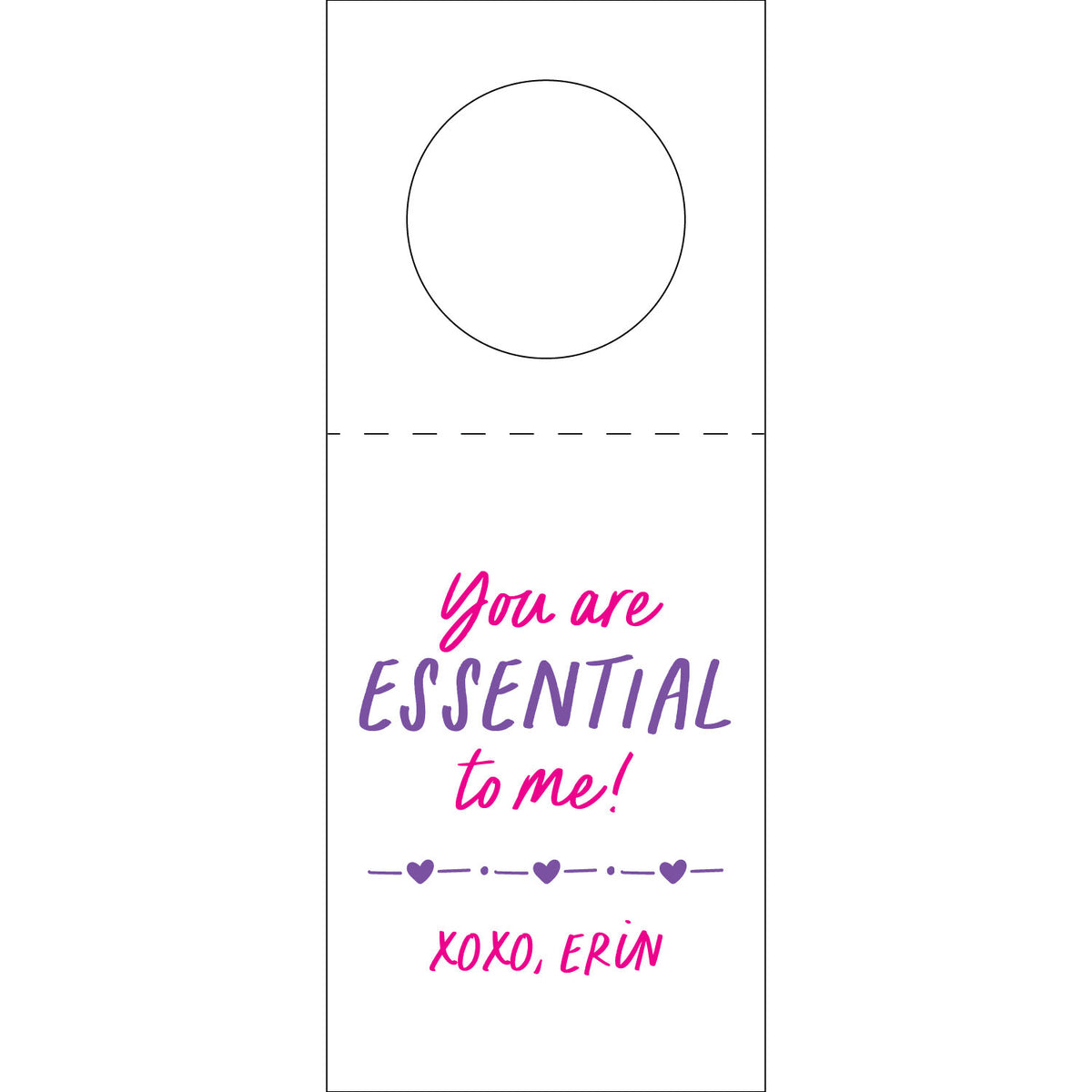 You are ESSENTIAL to me Wine Tag WT430