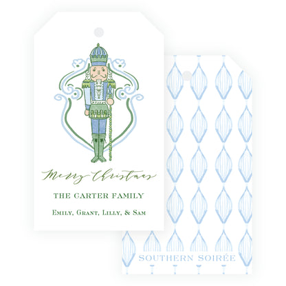 Southern Nutcracker Blue & Green Gift Tag