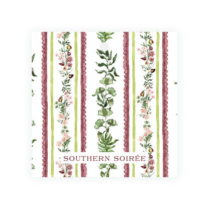 Figs & Floral Crest Square Gift Tag