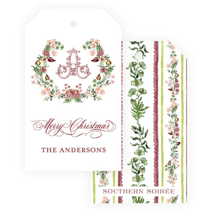 Fig and Floral Crest Gift Tag