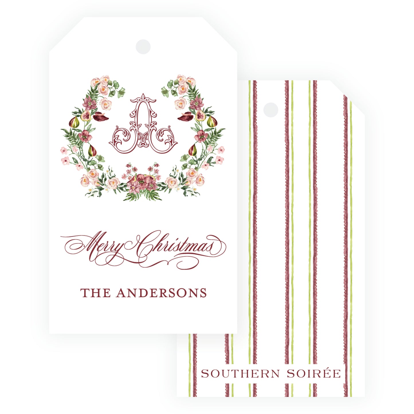 Fig and Floral Crest Gift Tag