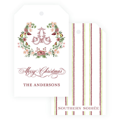 Fig and Floral Crest Gift Tag