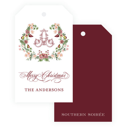 Fig and Floral Crest Gift Tag