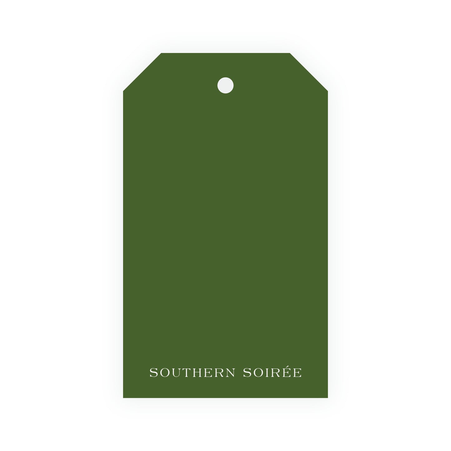 Southern Nutcracker Blue & Green Crest with Monogram Gift Tag