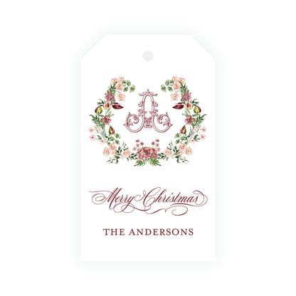 Fig and Floral Crest Gift Tag