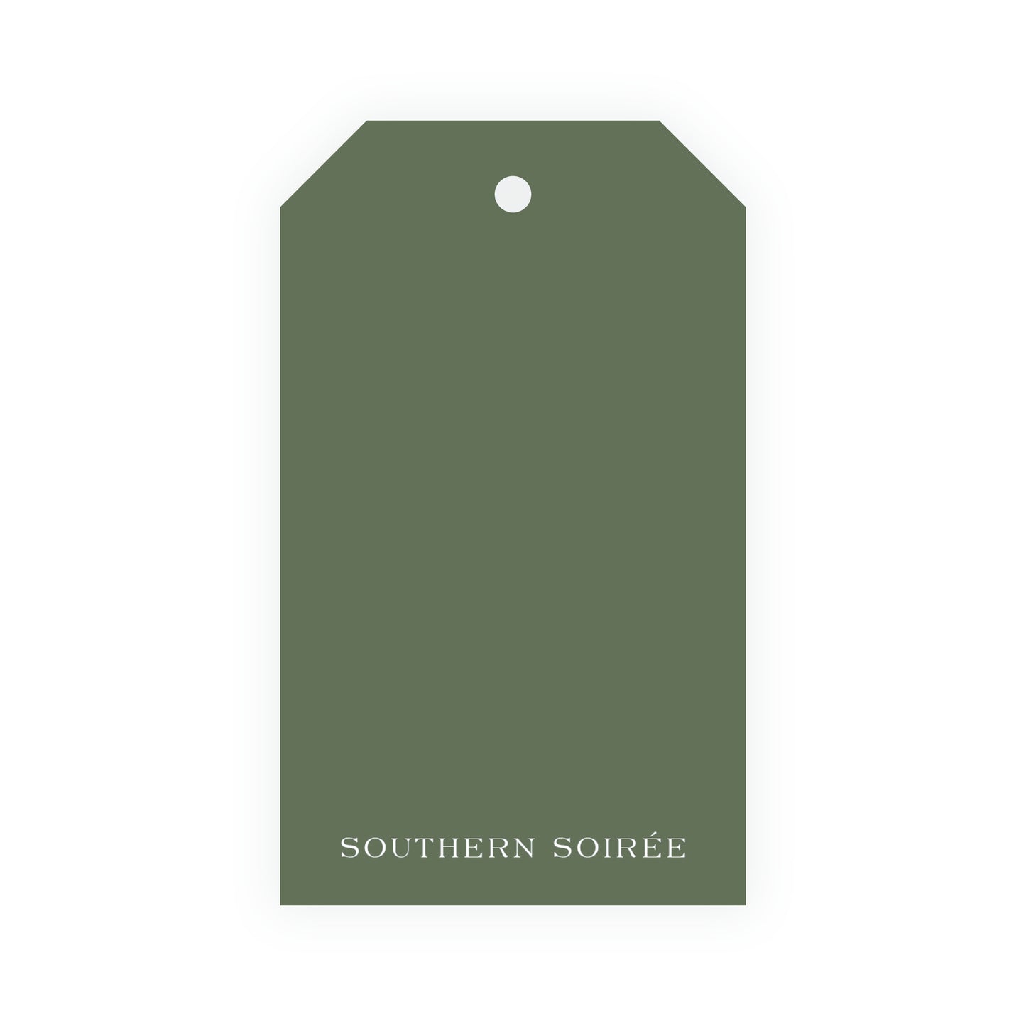 Southern Nutcracker Olive Green Crest with Monogram Gift Tag