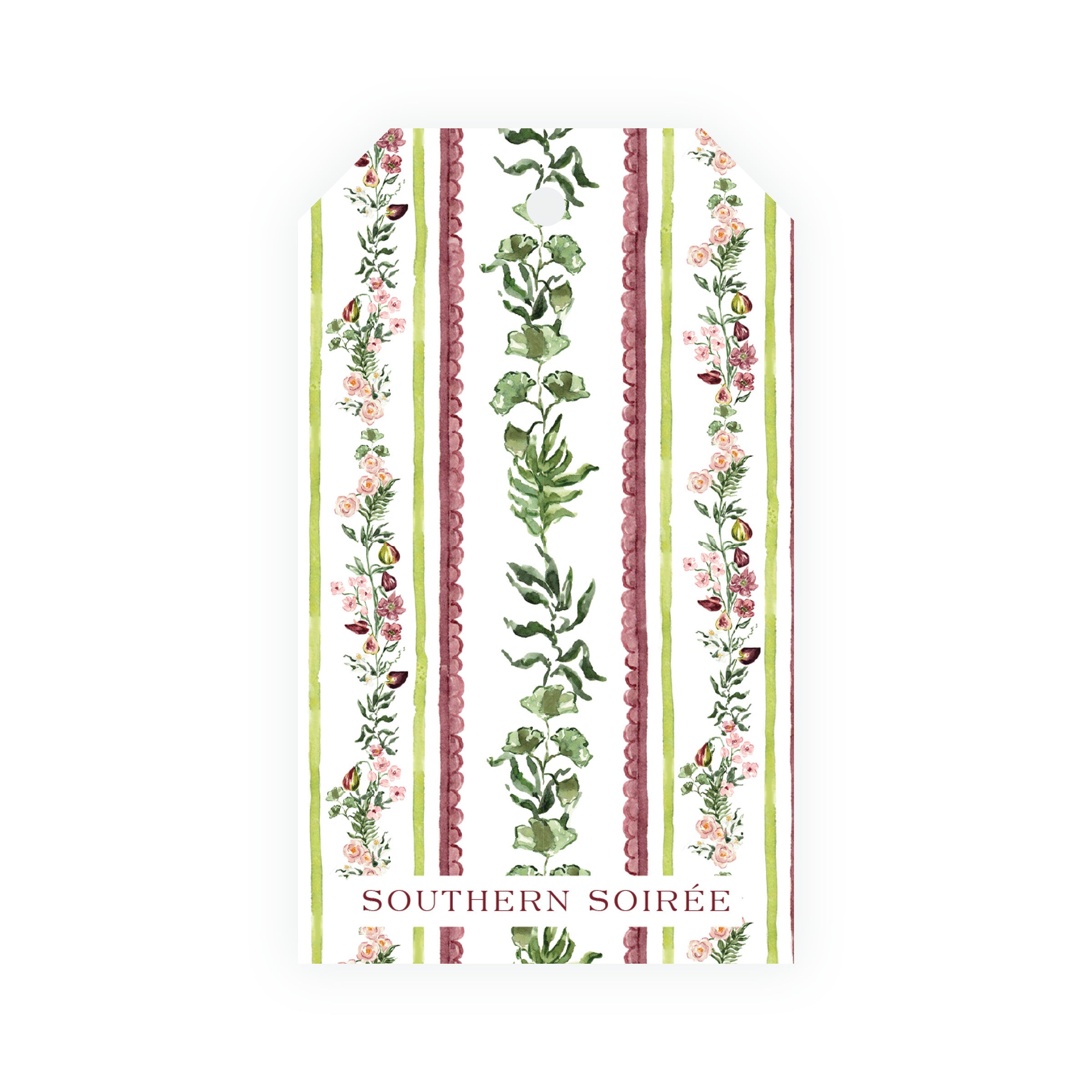 Fig and Floral Crest Gift Tag