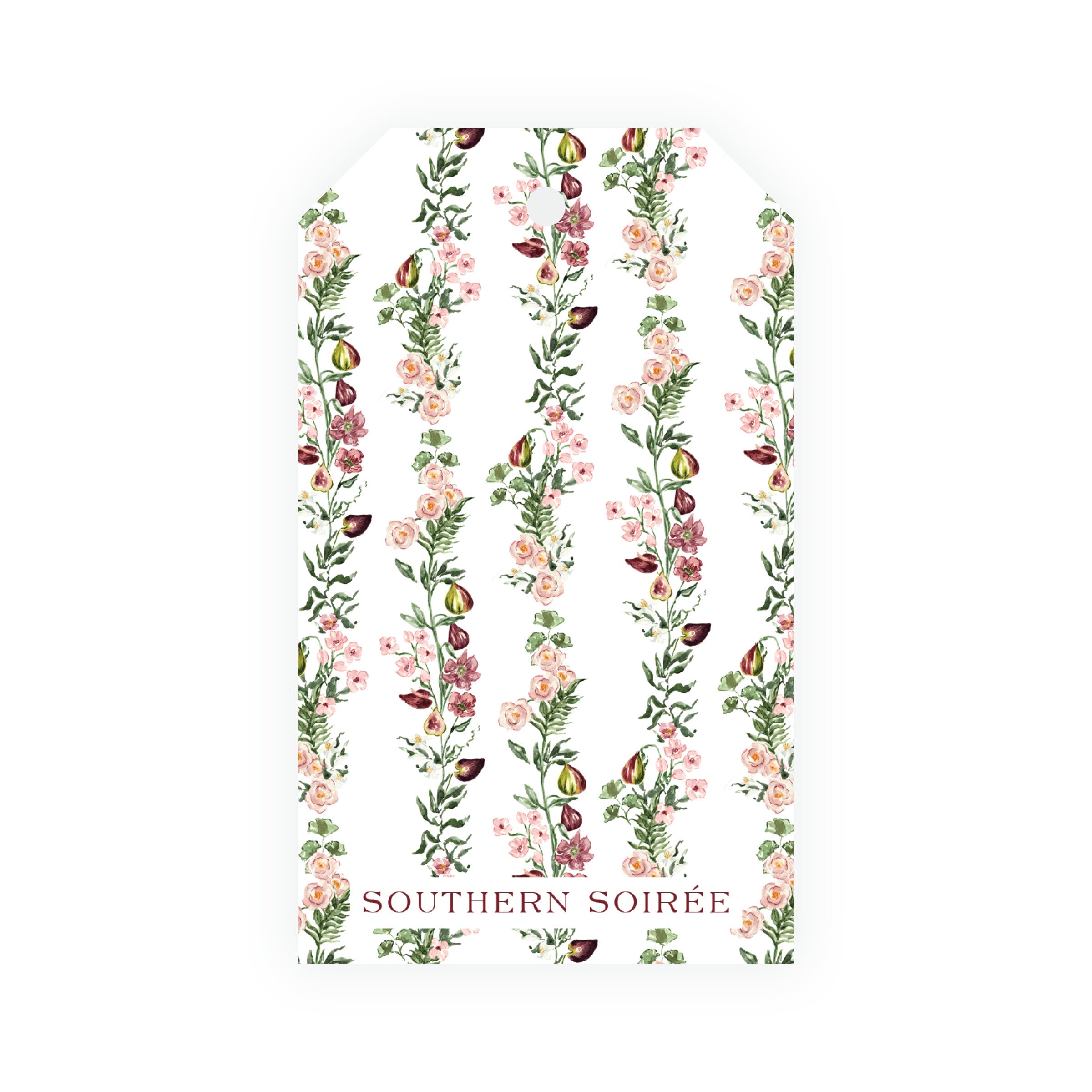 Fig and Floral Crest Gift Tag