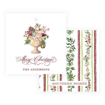 Figs & Floral Vase Square Gift Tag