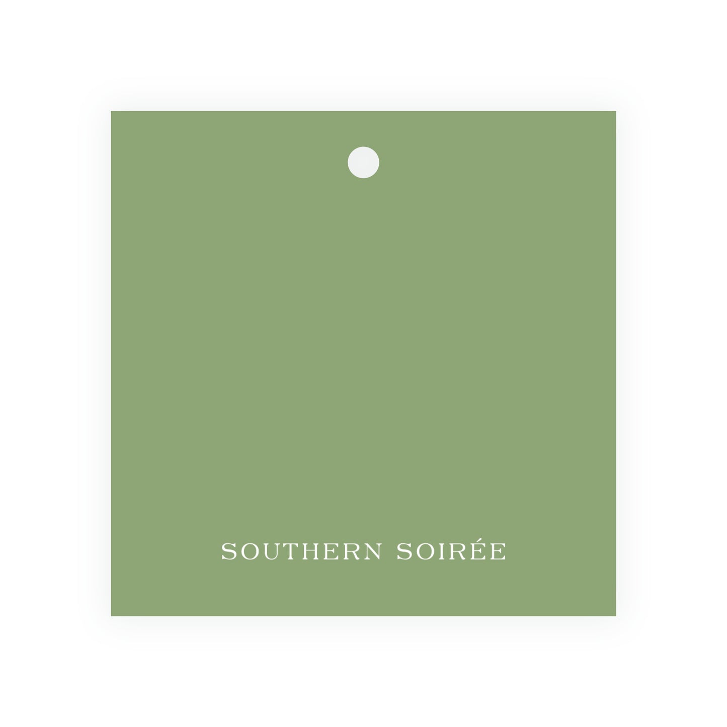 Very Merry Green Square Gift Tag