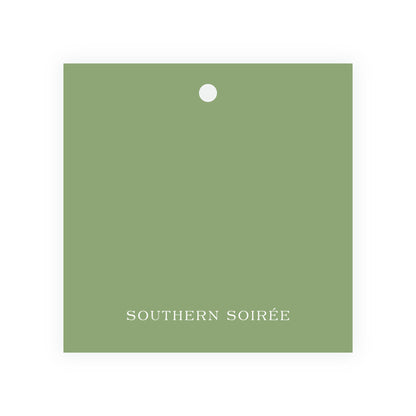 Very Merry Green Square Gift Tag