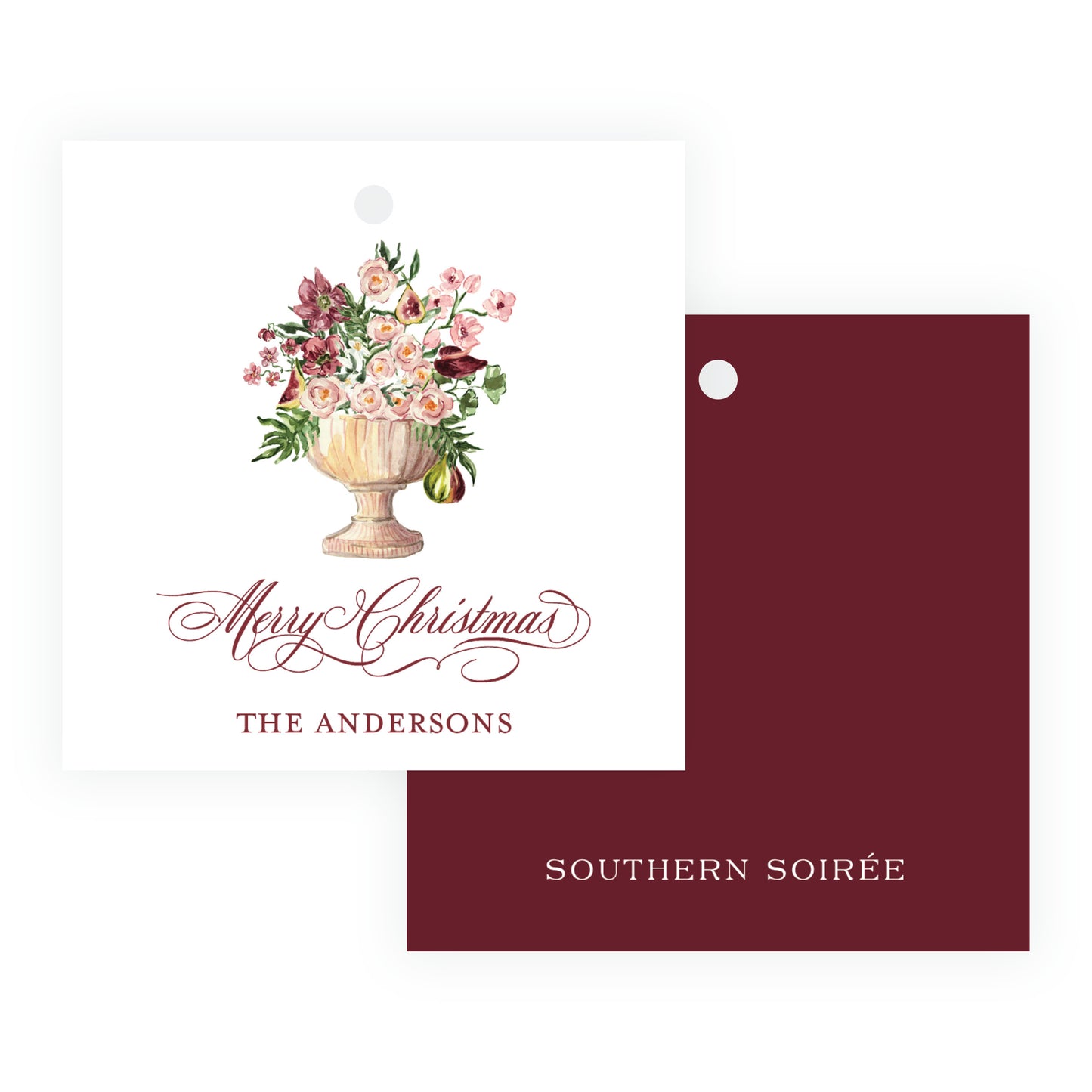 Figs & Floral Vase Square Gift Tag