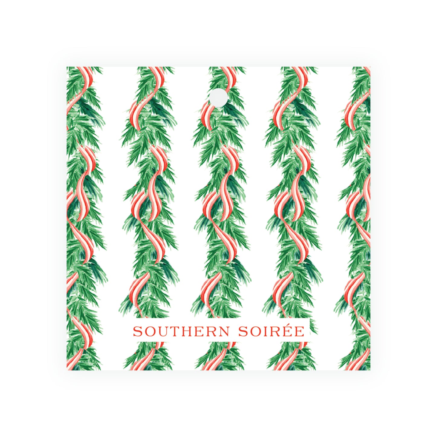 Candy Cane Wreath Square Gift Card