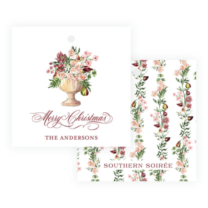 Figs & Floral Vase Square Gift Tag