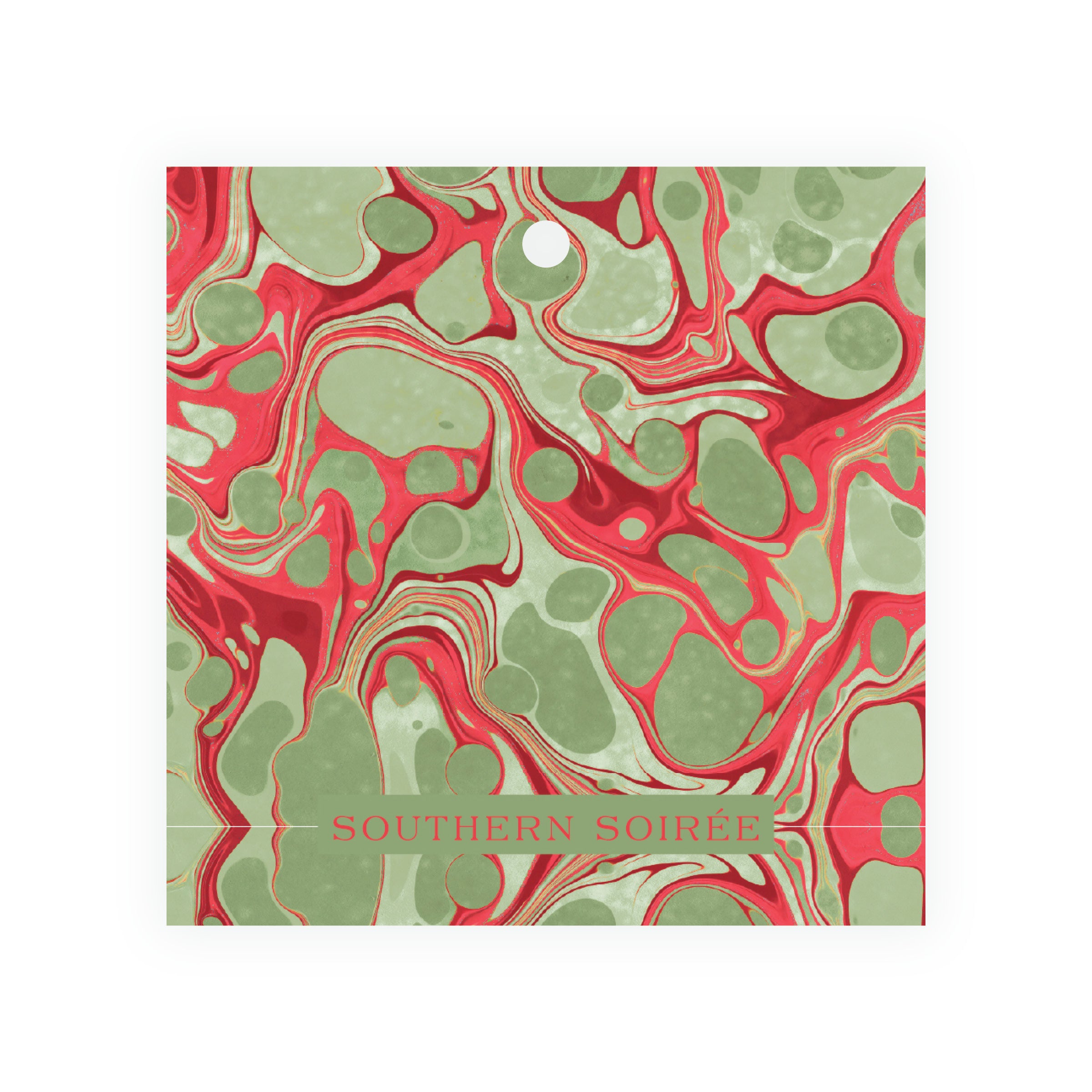 Very Merry Red Square Gift Tag