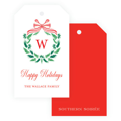Candy Cane Wreath Gift Tag