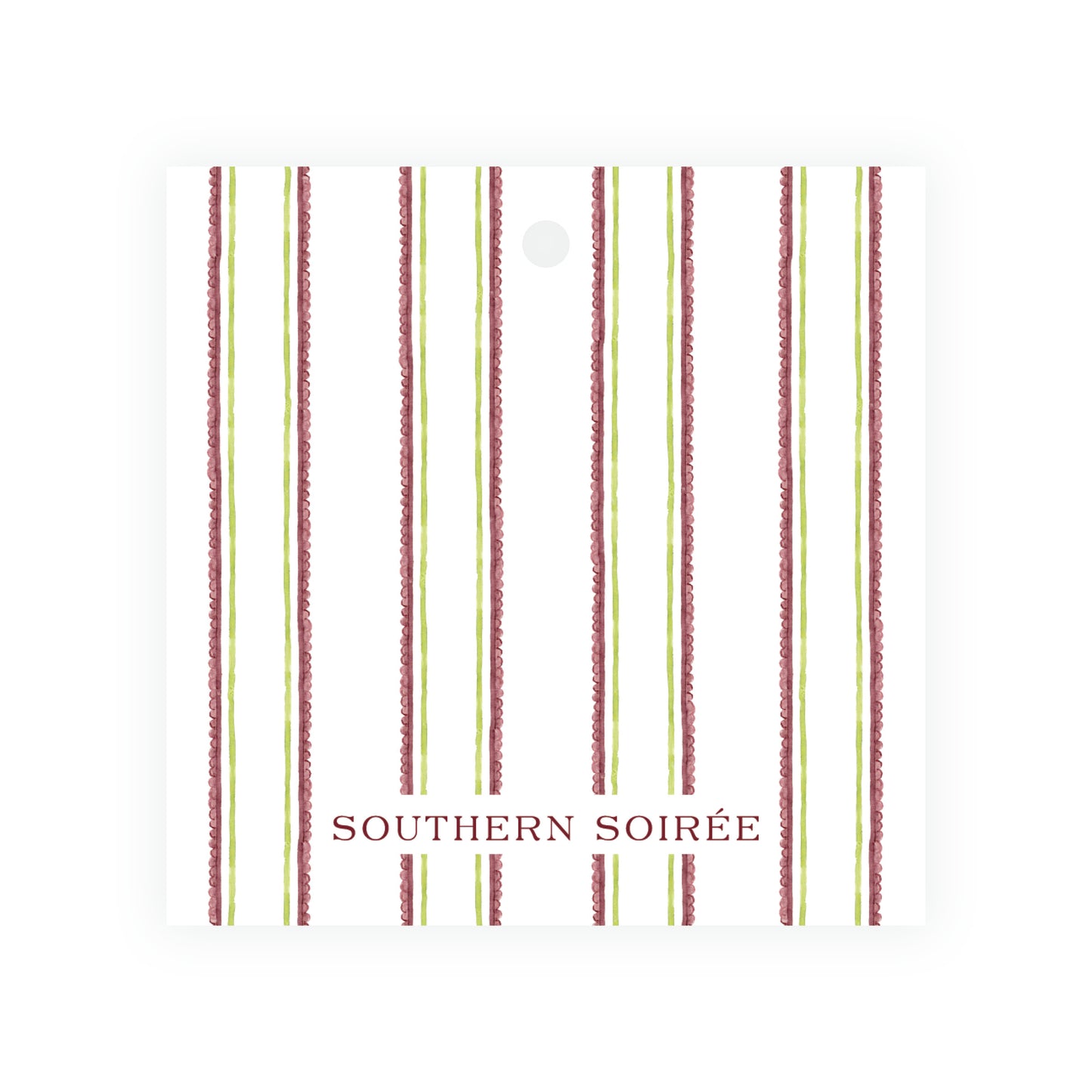 Figs & Floral Crest Square Gift Tag