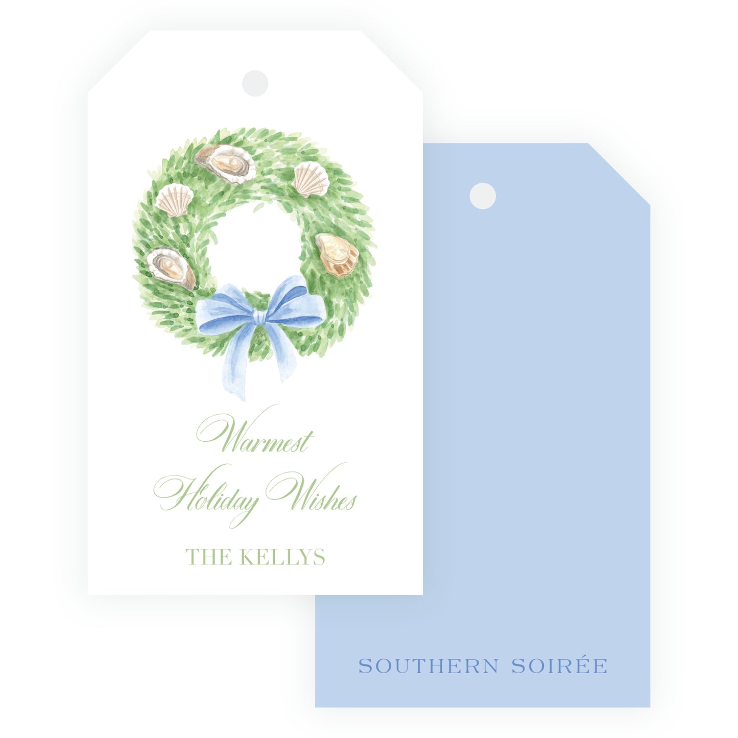 Seaside Noel Wreath Gift Tag