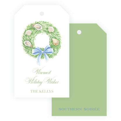 Seaside Noel Wreath Gift Tag