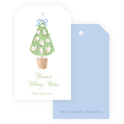 Seaside Noel Oyster Tree Gift Tag