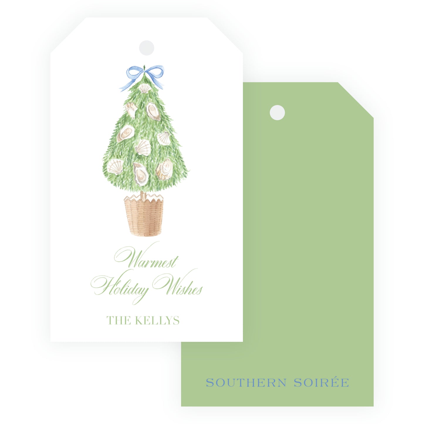 Seaside Noel Oyster Tree Gift Tag