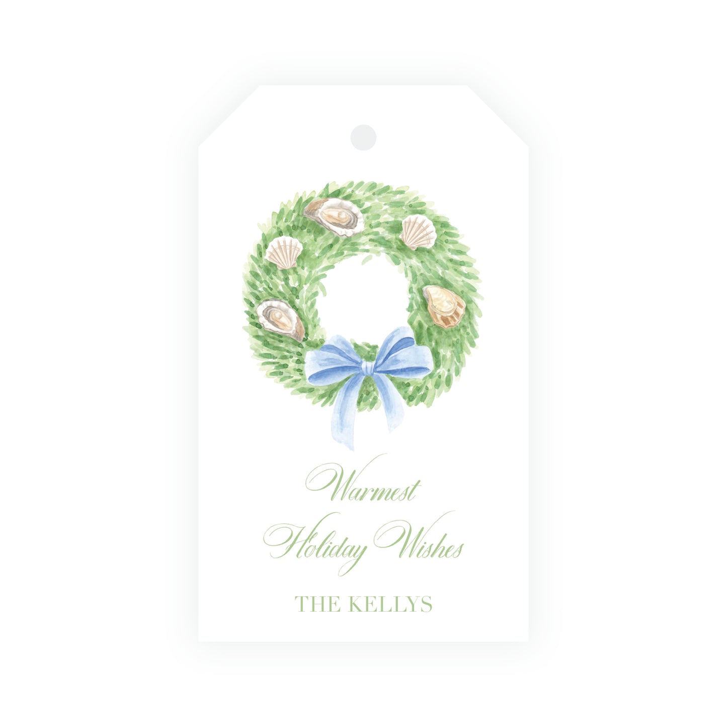 Seaside Noel Wreath Gift Tag