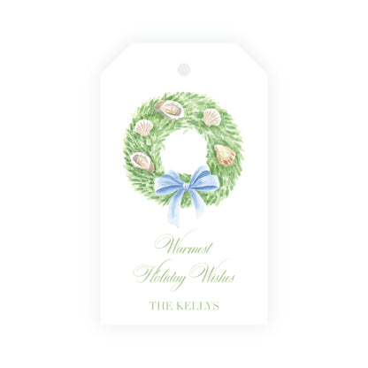 Seaside Noel Wreath Gift Tag