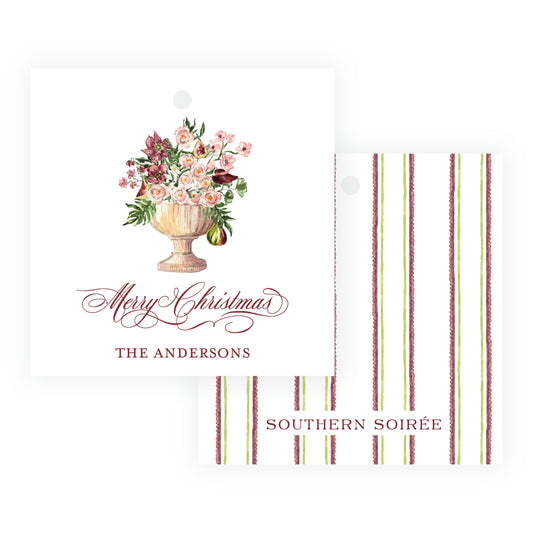 Figs & Floral Vase Square Gift Tag