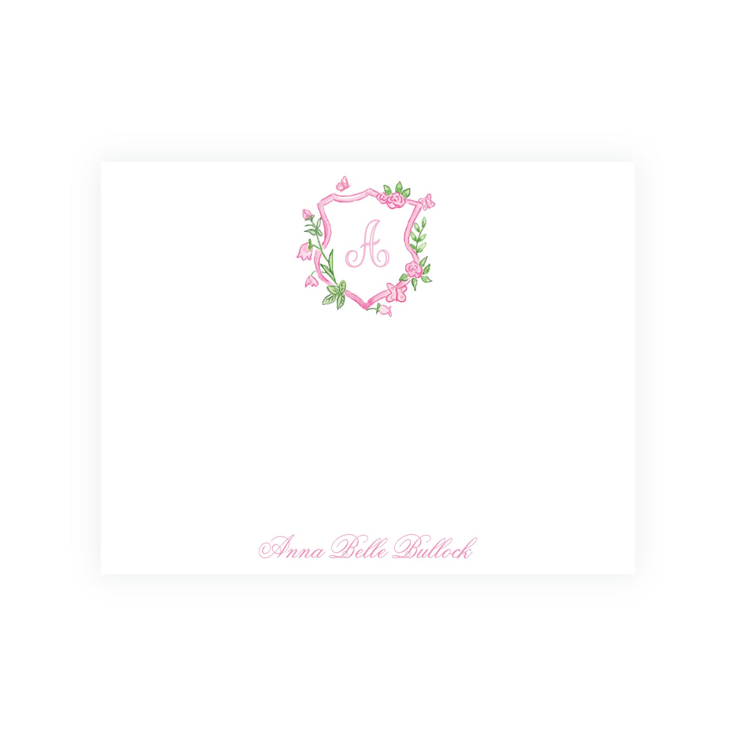 Tiny Petals Floral Crest Notecards