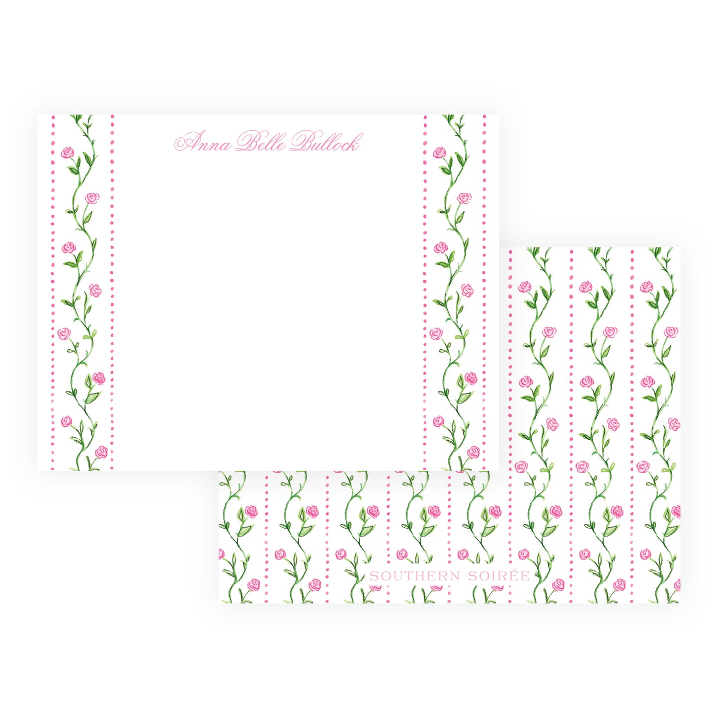 Tiny Petals Floral Trim Notecards