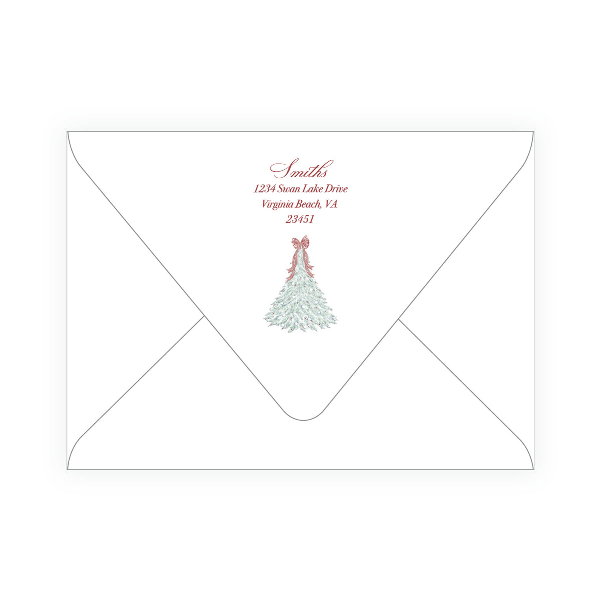 Yuletide Swans Classic Christmas Photo Card
