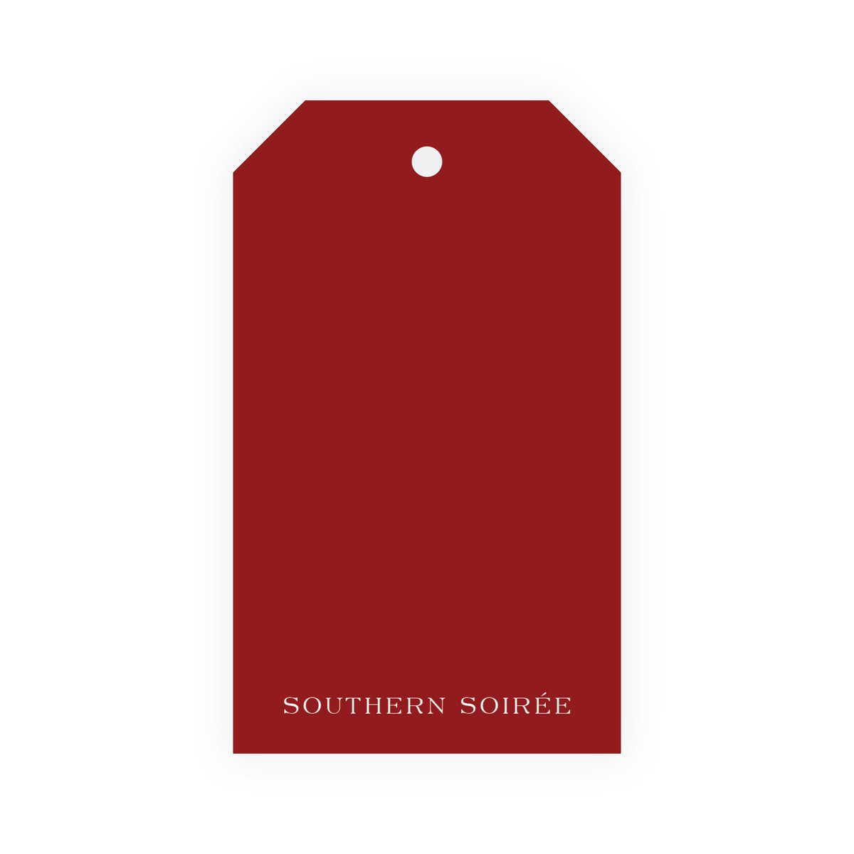 Decked in Bows Burgundy Wreath Personalized Christmas Gift Tag