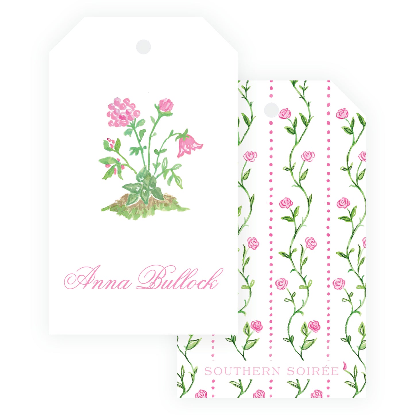 Tiny Petals Personalized Garden Bloom Gift Tag