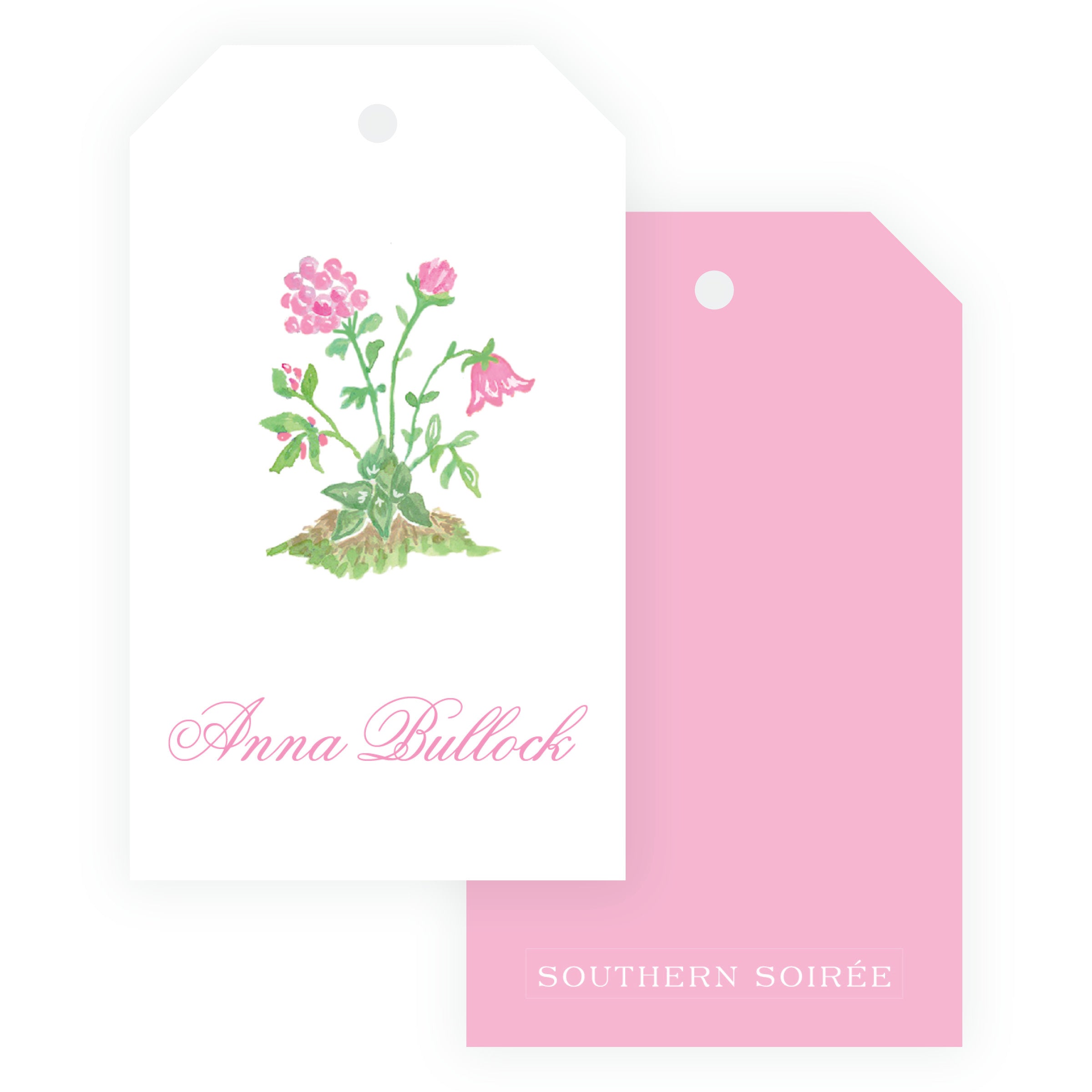 Tiny Petals Personalized Garden Bloom Gift Tag