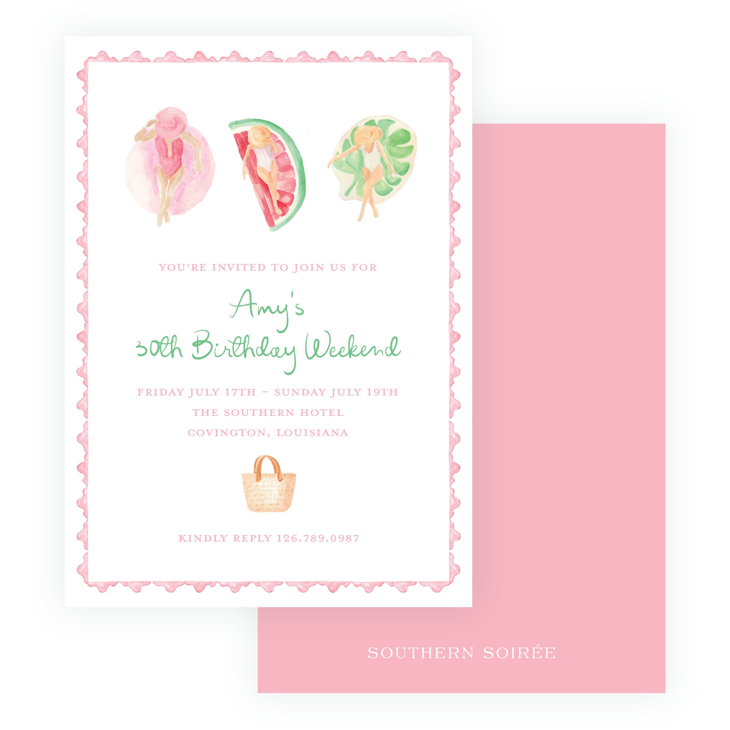 Floats & Féte Birthday Invitation