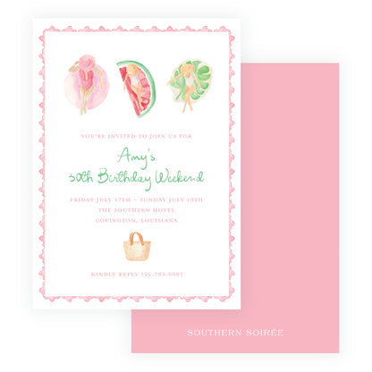 Floats & Féte Birthday Invitation
