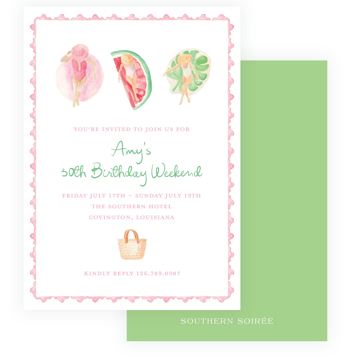 Floats & Féte Birthday Invitation