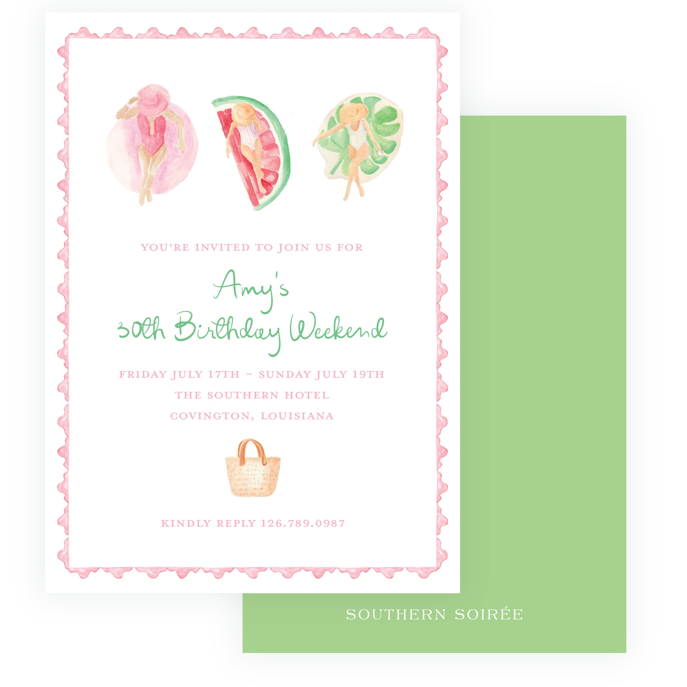 Floats & Féte Birthday Invitation