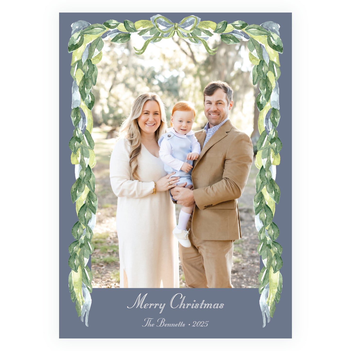 Blue Gathered Greens Frame