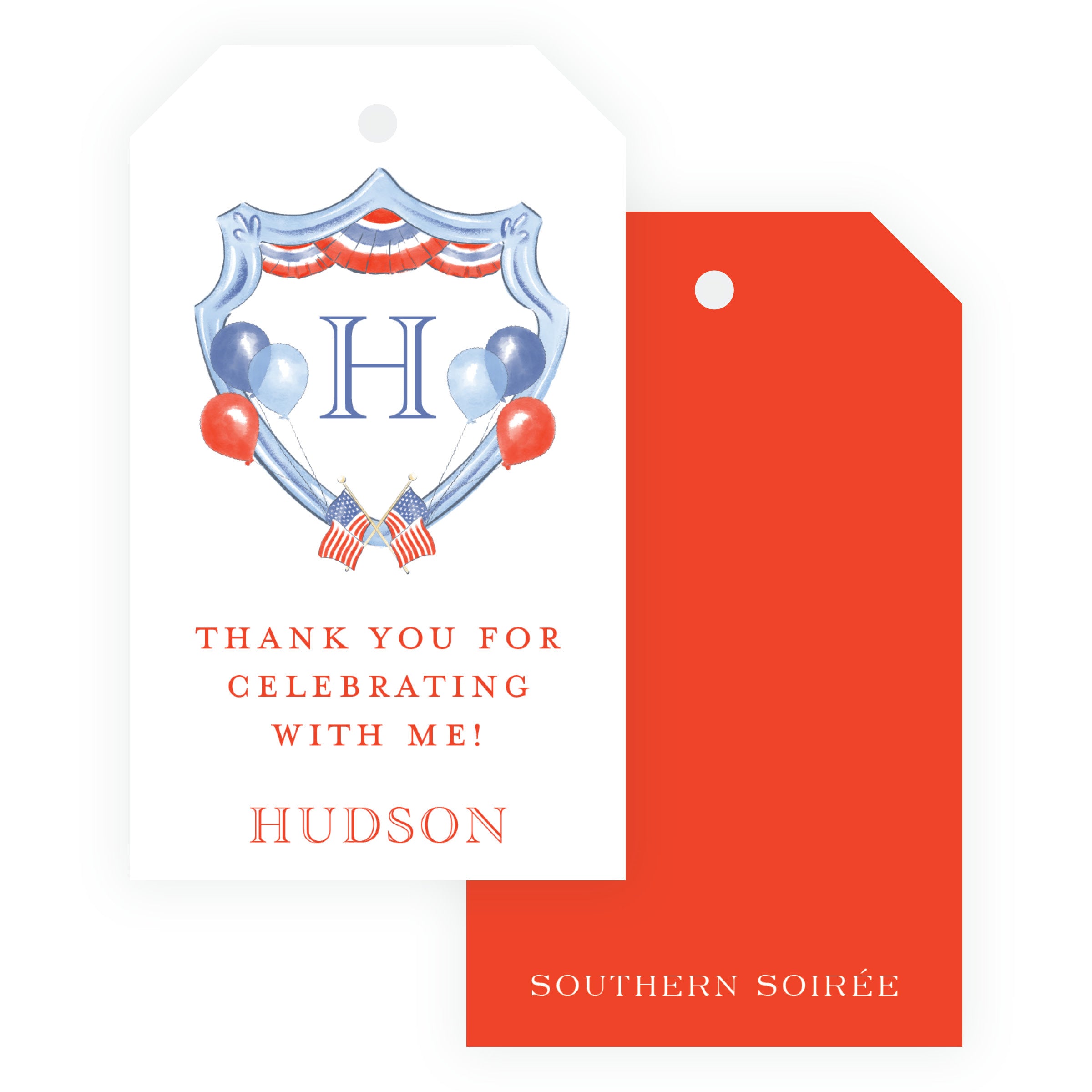 Sweet Liberty Balloons Crest Gift Tag Vertical [2.375x4]