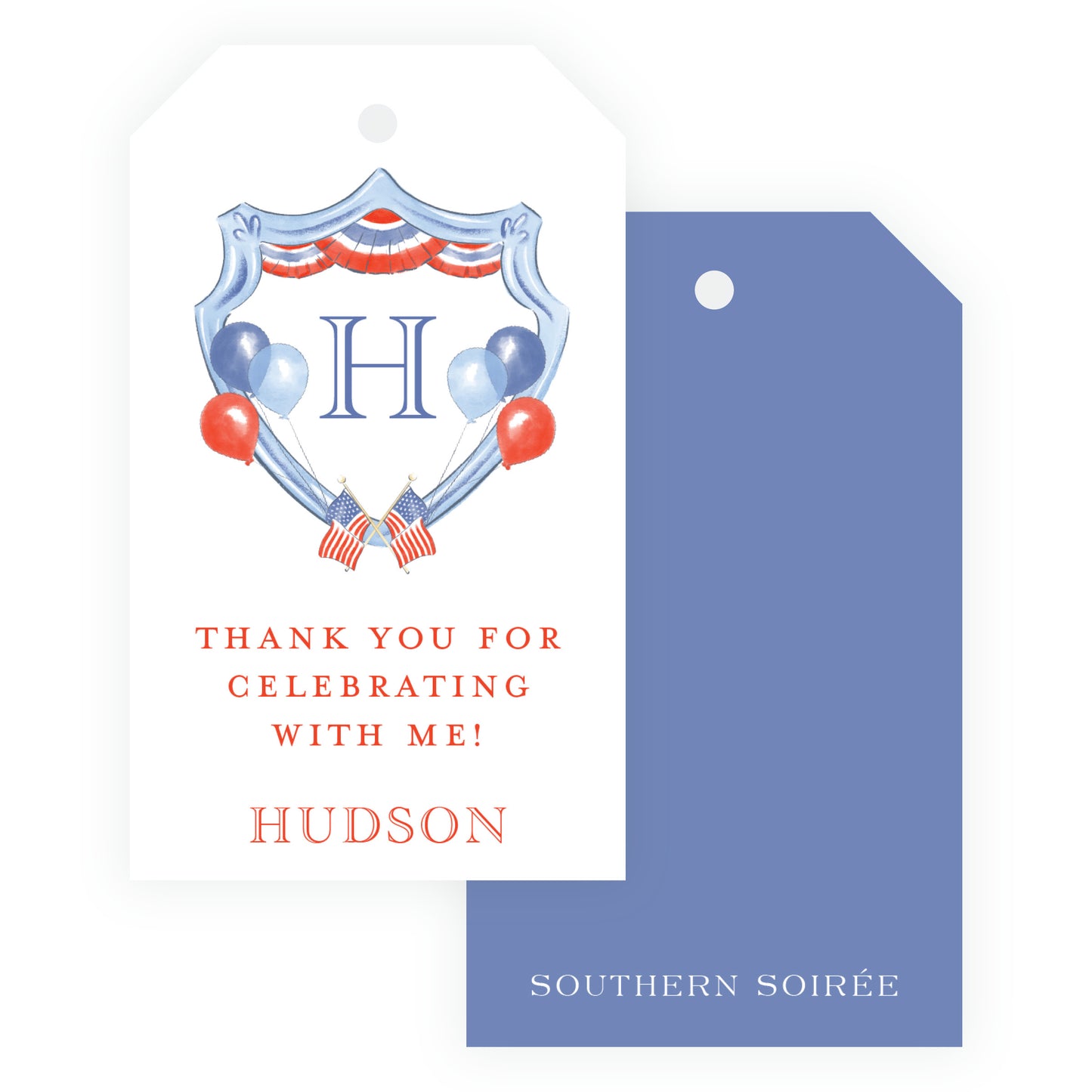 Sweet Liberty Balloons Crest Gift Tag Vertical [2.375x4]