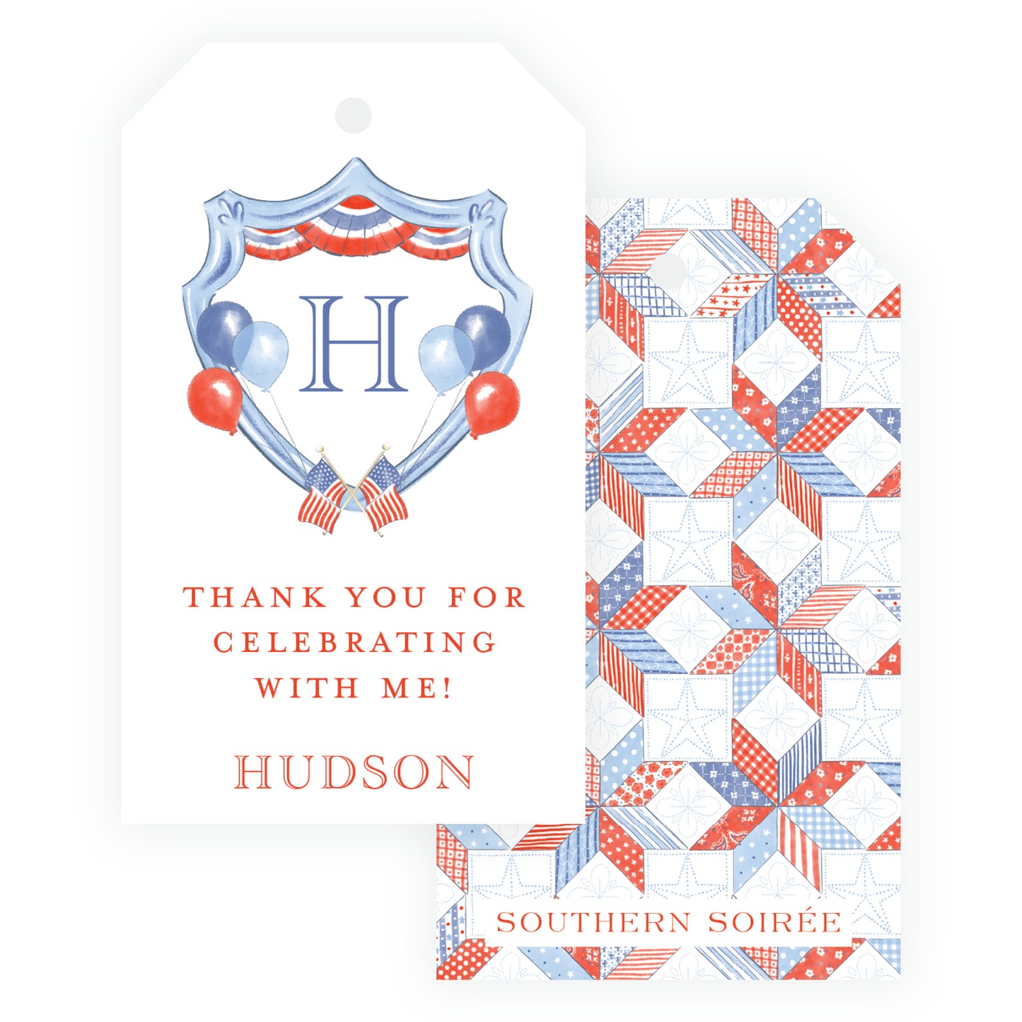 Sweet Liberty Balloons Crest Gift Tag Vertical [2.375x4]