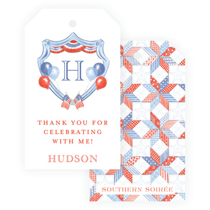 Sweet Liberty Balloons Crest Gift Tag Vertical [2.375x4]