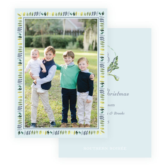 Blue Gathered Greens Colorful Frame