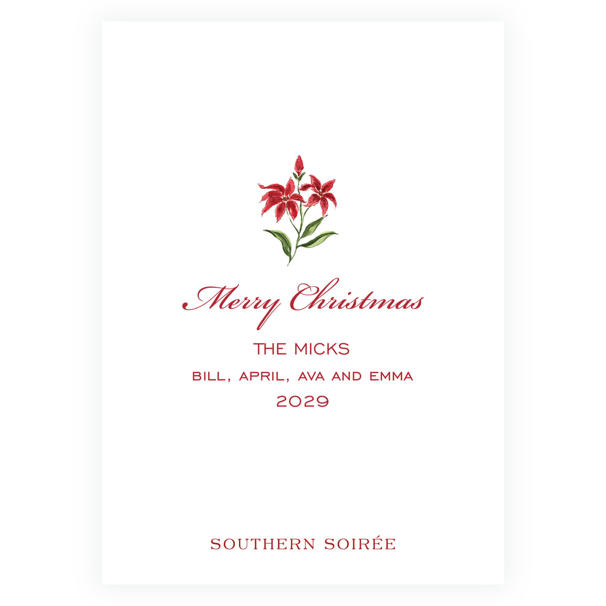Decked in Garland – Holiday Chintz Personalized Christmas Photo Card