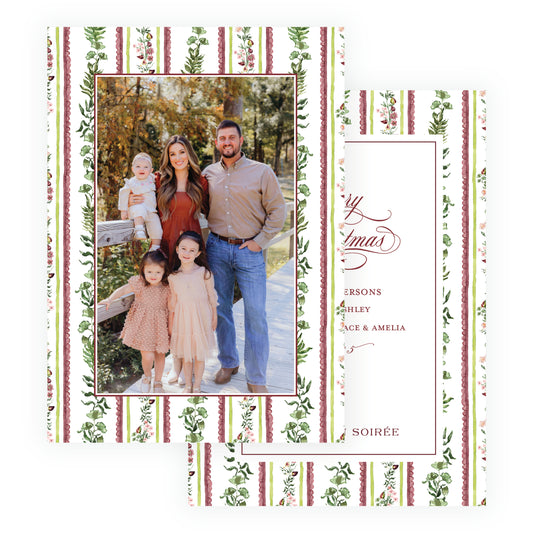 Figs and Floral Full Botanical Stripe