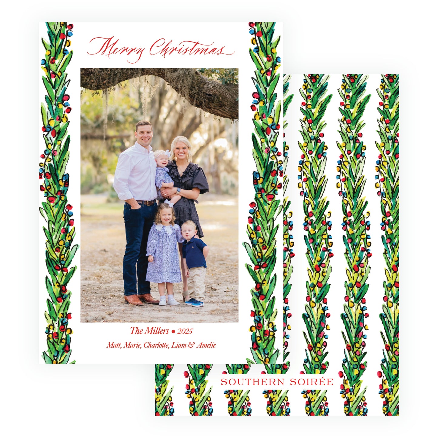 Wrapped In Lights Trim Holiday Card