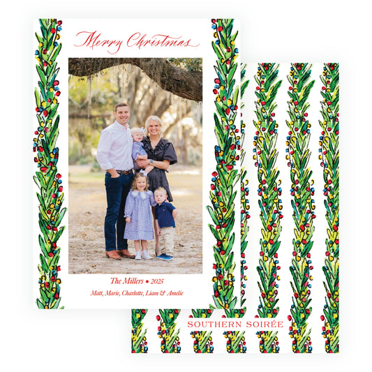 Wrapped In Lights Trim Holiday Card