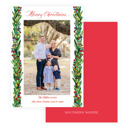 Wrapped In Lights Trim Holiday Card